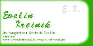 evelin kreinik business card